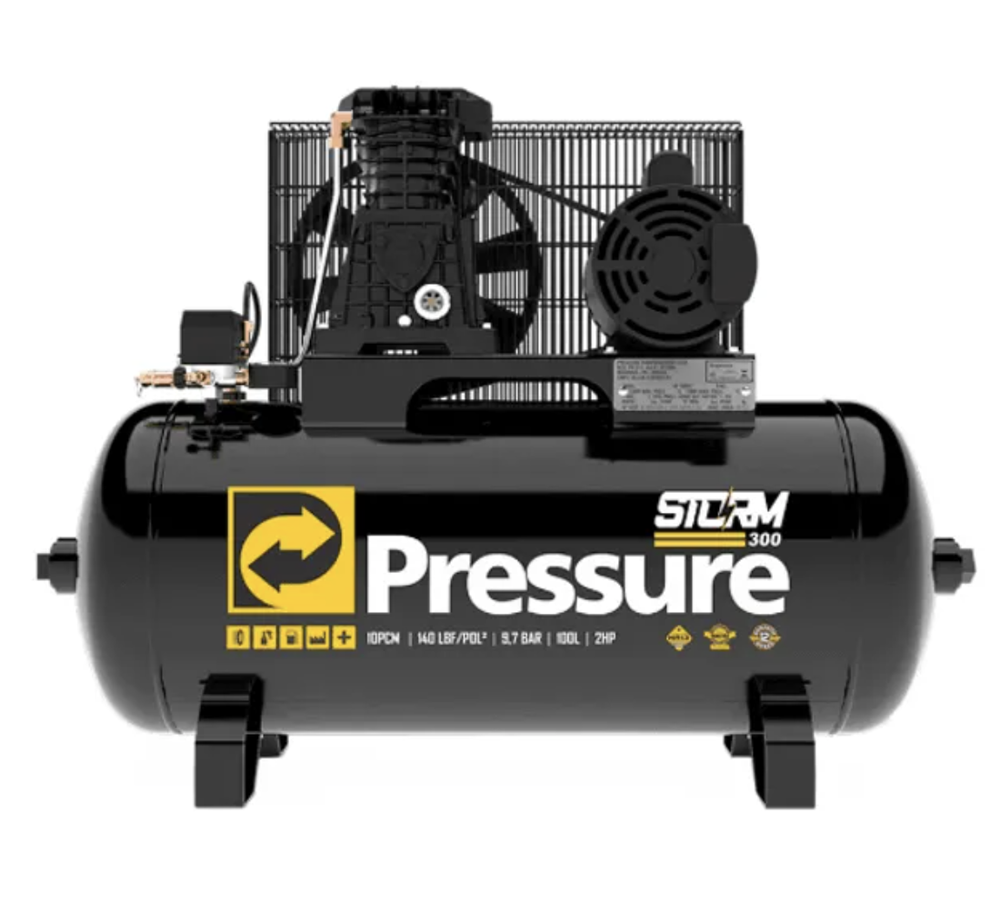 Compressor de Ar 10PCM | 100L | 140PSI 110/220V | PRESSURE